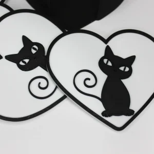 Posavasos Corazón Felino