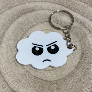 Llavero nube enfadada