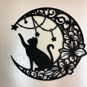Wall Art Gato, Luna y Estrellas