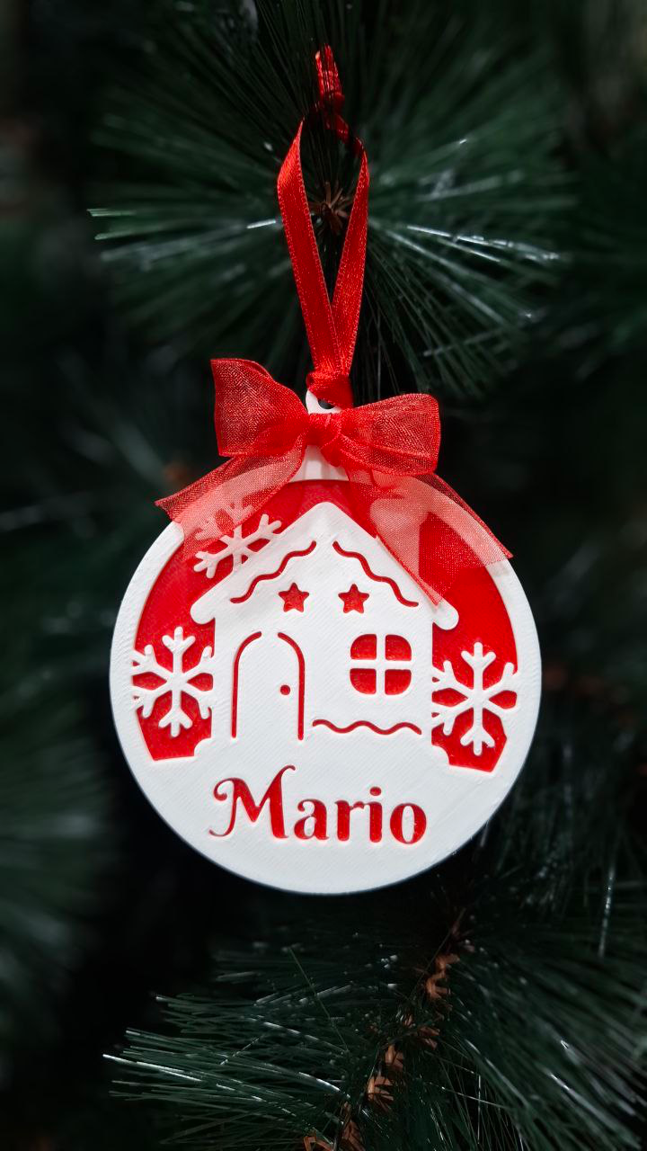 Adorno casita nevada