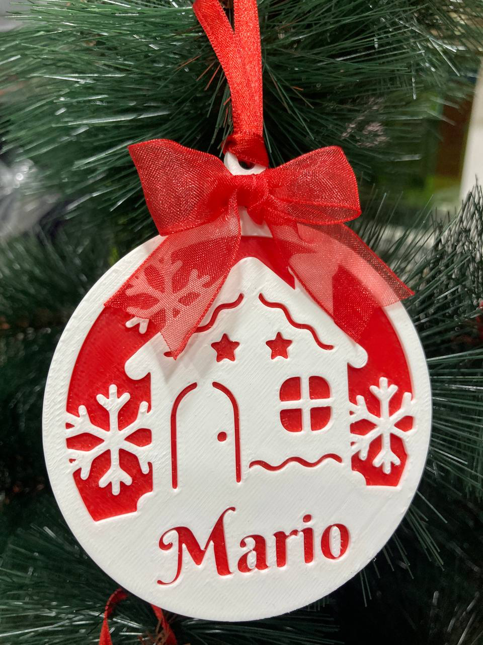 Adorno casita nevada