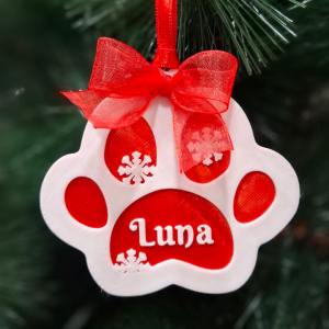 Adorno huella navideña