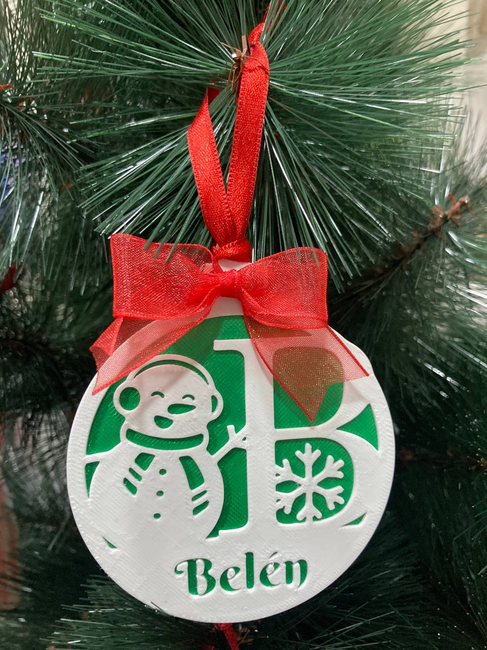 Adorno muñeco de nieve navideño