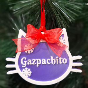 Adorno gatito navideño