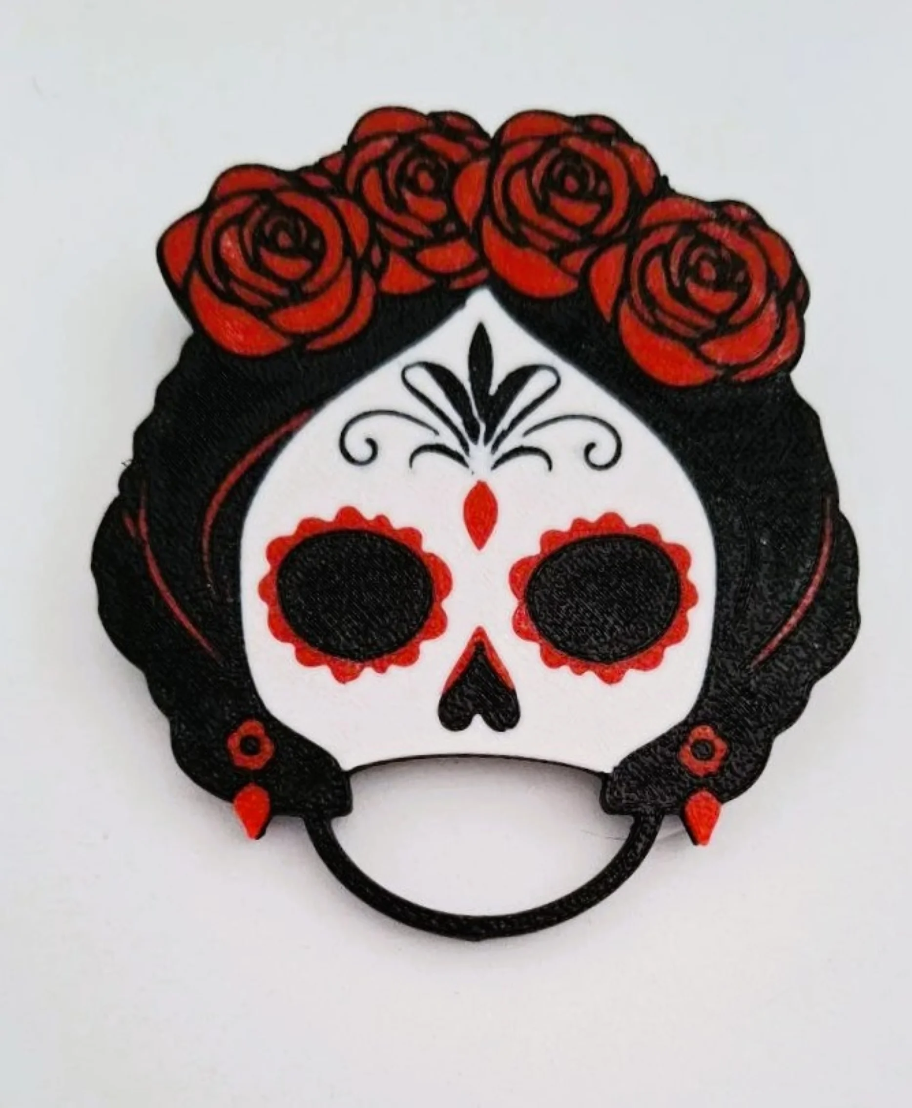 Broche Cuelga Gafas Rosas Catrina
