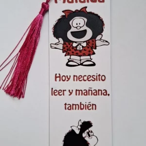 Marcapáginas Mafalda relieve.
