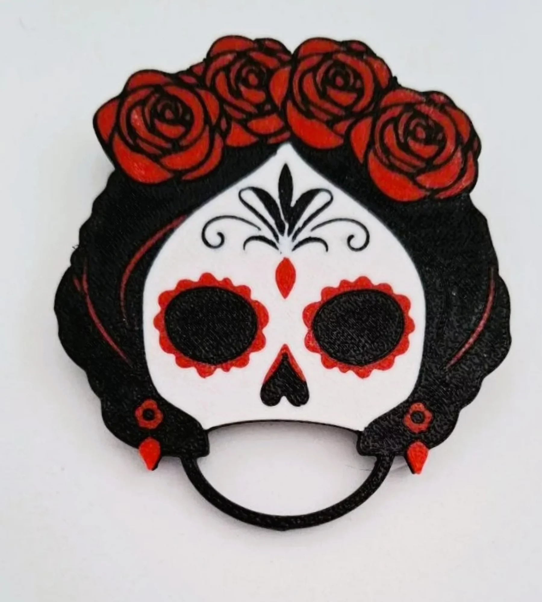 Broche Cuelga Gafas Rosas Catrina